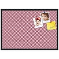 thumbnail image 2 of PinPix 40x28 Custom Cork Bulletin Board  Poster Board Has a Fabric Style Canvas Finish, Framed in Stylish Pink Pattern, by ArtToFrames (PinPix-470), 2 of 5