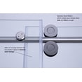 thumbnail image 5 of Vinnova Massa 60" W x 76" H Single Sliding Frameless Shower Door in Chrome, 5 of 15