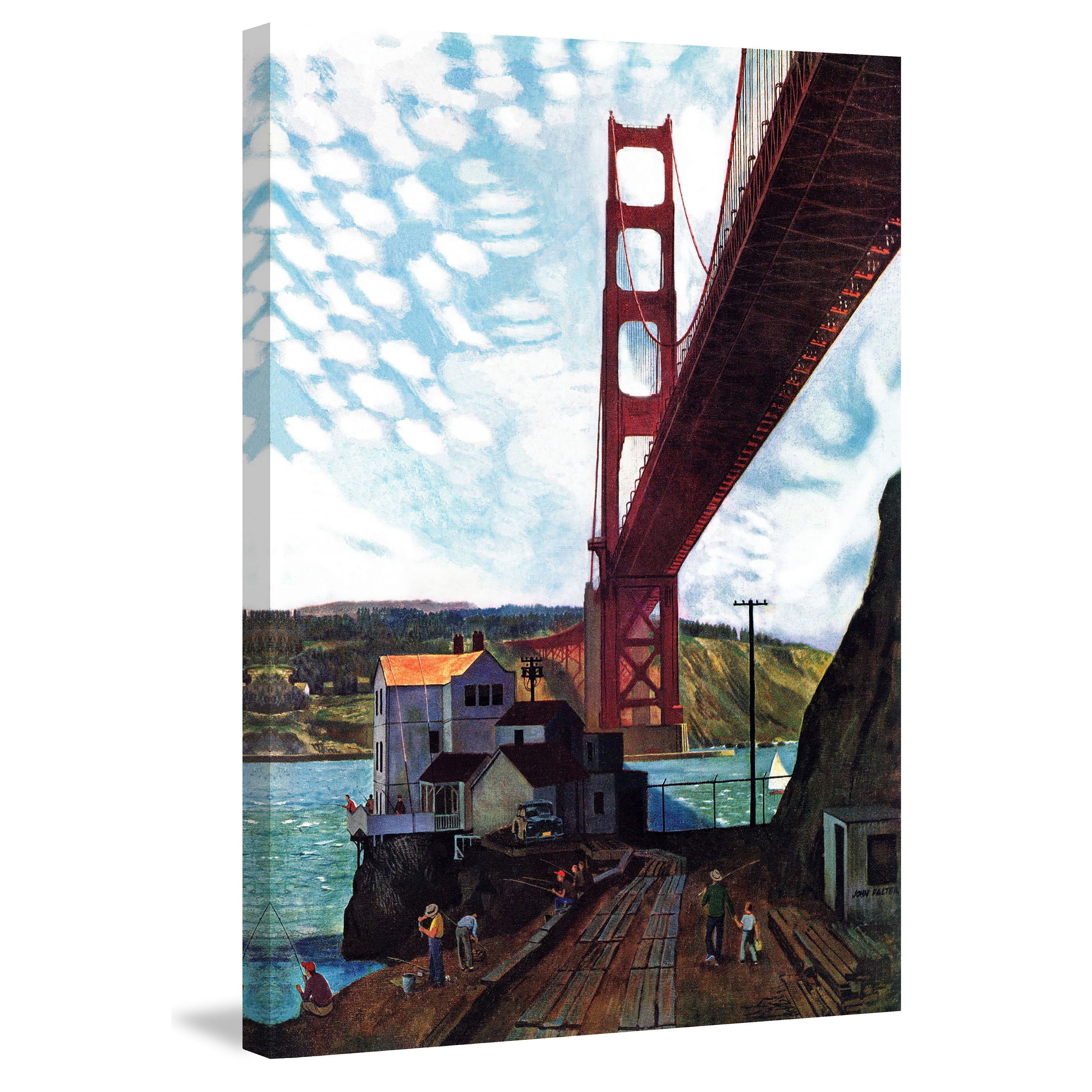 "Under the Bridge" Painting Print on Wrapped Canvas
