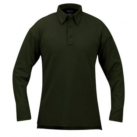 I.C.E Mens Wrinkle Resistant Performance Polo Shirt - Long Sleeve -