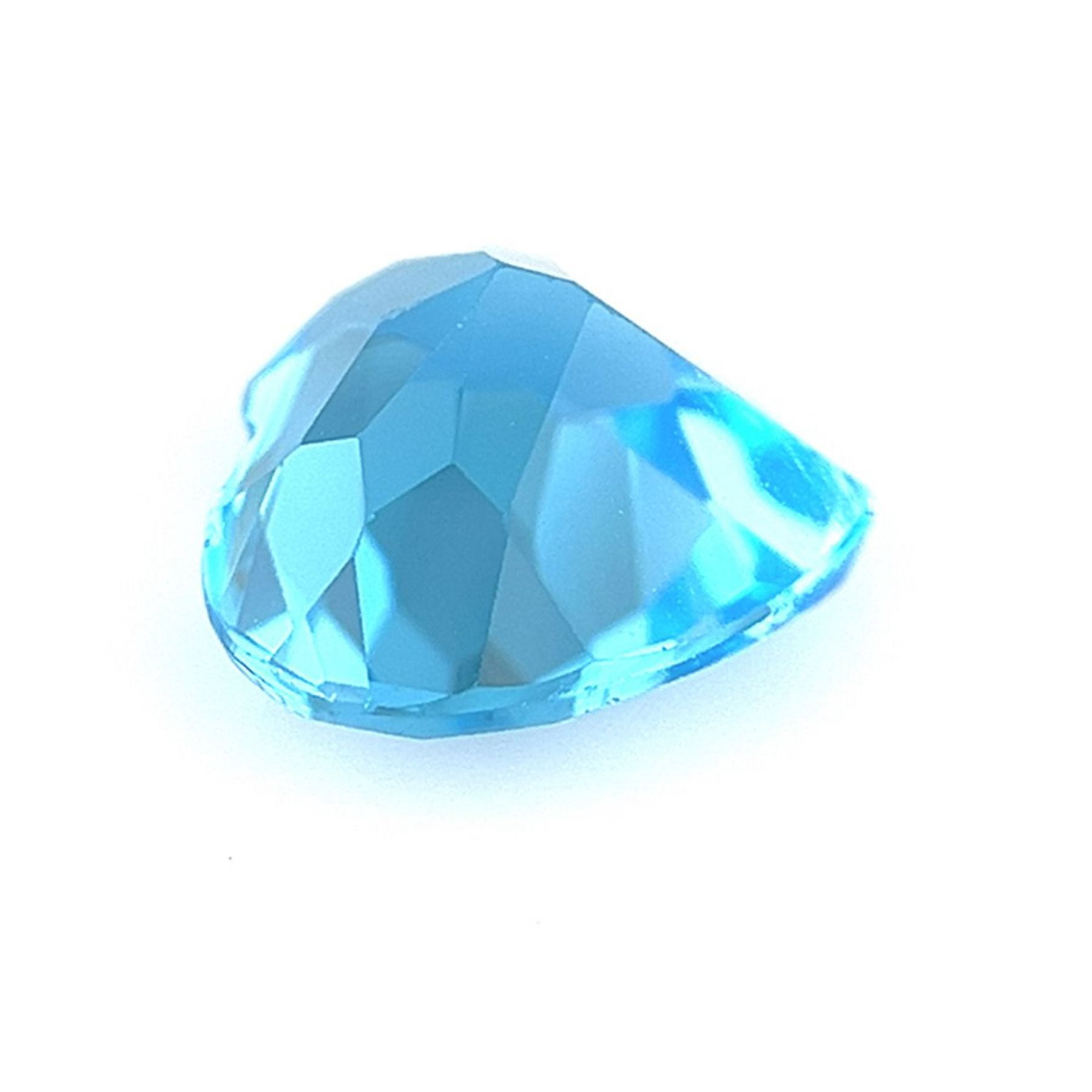 Certified Genuine 2.5 Carat Swiss Blue Topaz Heart Shape Brilliant Cut 9x9 mm Loose Gemstone December Birthstone