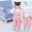 Pink, variant on GYRATEDREAM 6M-5T Baby Boys Girls Winter Down Snow Pants Overalls Snowsuit, Toddler Warm Lightweight Down Jumpsuit Zipper Snow Bib Pants