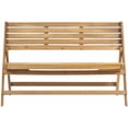 thumbnail image 2 of SAFAVIEH Luca Outdoor Patio Acacia Folding Bench, Natural Brown, 2 of 4