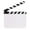 Black & White Sticks, variant on Clapper, Acrylic Film Clapboard, Movie Directors Clapper Board Slate, Cut Action Scene, Blank Clap Board Dry Erase