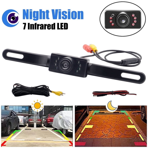 XUKEY Car Rear View Backup Camera Parking Reverse Cam 170° HD Night Vision Waterproof