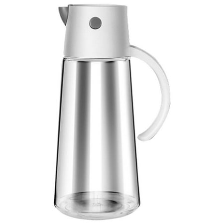

YANPIN Oil Bottle Auto Flip Olive Oil Dispenser Bottle Leakproof Condiment Container with Automatic Cap and Stopper Non Drip Spout Non Slip Handle for Kitchen Cooking White clearance