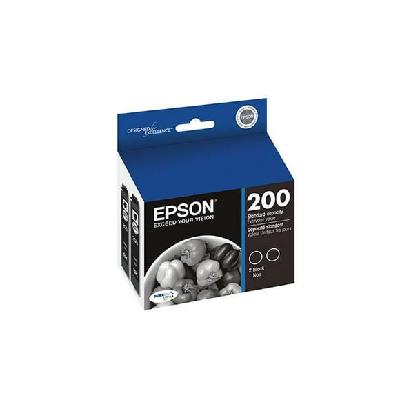 Epson T200120-D2 DURABrite Black Ink Cartridges, Standard Capacity, 2 Pack