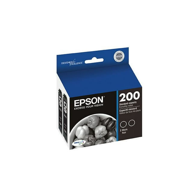 Epson T200120-D2 DURABrite Black Ink Cartridges, Standard Capacity, 2 Pack
