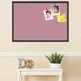 thumbnail image 3 of PinPix 40x28 Custom Cork Bulletin Board  Poster Board Has a Fabric Style Canvas Finish, Framed in Stylish Pink Pattern, by ArtToFrames (PinPix-470), 3 of 5