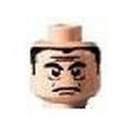LEGO Light Flesh Wrinkled Forehead & Frown Head [No