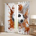 thumbnail image 2 of Homewish Sport Soccer Black Out Curtains For Children Teens Adults,Graffiti Splash Curtains Pack of 2 (42x63 Each),Gamer Football Bedroom Curtains,Ultra Soft Home Decor, 2 of 6