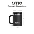 thumbnail image 4 of RTIC 12 oz Ceramic Lined Insulated Essential Mug, Wide Mouth, Leak-Resistant Lid, Cool Grey, 4 of 8