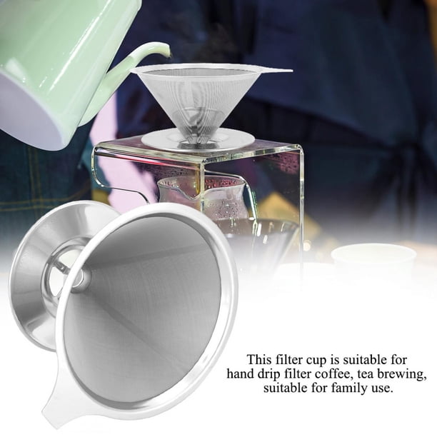 Filtro de café de acero inoxidable embudo reutilizable para el hogar goteo ANGGREK Otros