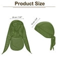 thumbnail image 2 of Uxcell Sweat Wicking Cap Dew Rags Skull Cap Football for Men Dark Green, 2 of 4