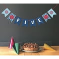 thumbnail image 2 of Inkdotpot I Am FiveReady To HangHappy Birthday Sign PirateBirthday BuntingParty Supplies For Boy, 2 of 4