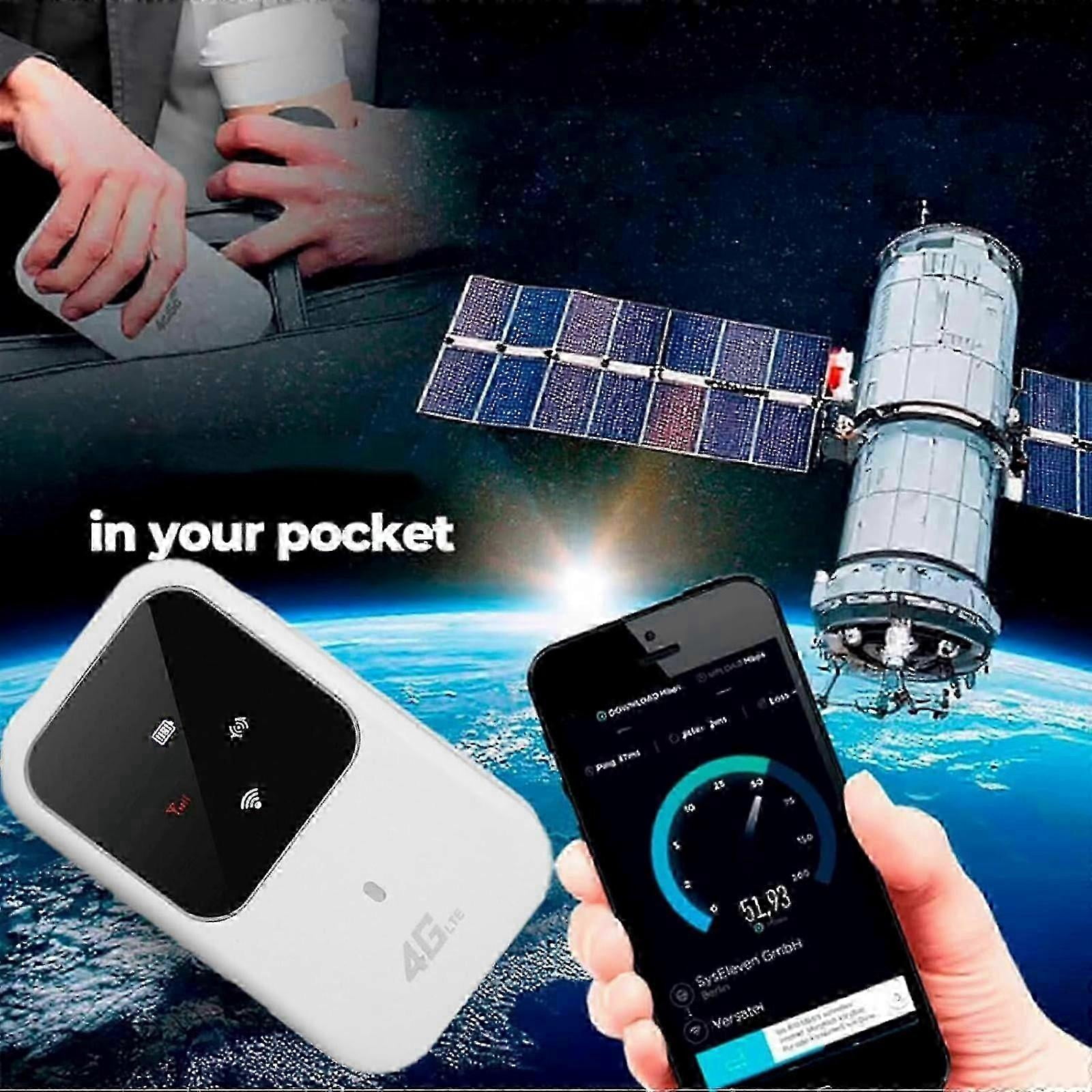 RAIN Portable Travel WiFi Router with Unlimited Satellite Internet & High Speed