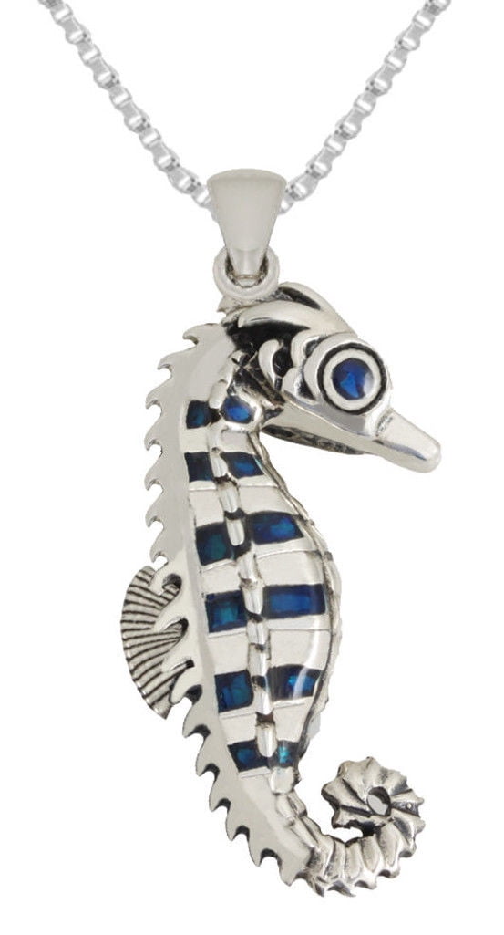 US Jewels And Gems New 0.925 Sterling Silver Sea Turtle Aquatic Pendant Animal Necklace