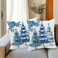 thumbnail image 6 of Xuniizn Christmas Pillow Covers 18x18 inch Xmas Decorations Soft Plush Faux Fur Wool Christmas Throw Pillow Cases Winter Holiday Decor for Sofa Living Room, 6 of 7