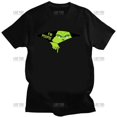 thumbnail image 1 of 2023 nueva camiseta de verano ropa de calle patrón Grinch Casual cuello redondo manga corta Feliz Navidad Top, 1 of 4