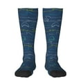 thumbnail image 2 of Picia Women Crew Soft Moisture-wicking Socks Shark Pattern Design Cotton Socks, One Size fit All, 2 of 9