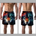 thumbnail image 3 of luoweisi Men's Beach Shorts Quick Dry Swim Trunks with Mesh Lining Wolf L, 3 of 5