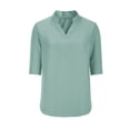 thumbnail image 4 of gakvbuo Clearance Items All 2022!Fall Clothes For Women 2022 Trendy Business Casual Plus Size Tops For WomenWomen Fashion Casual Solid Color Pullover Slim Fit Half Sleeve V-Neck Tops, 4 of 6