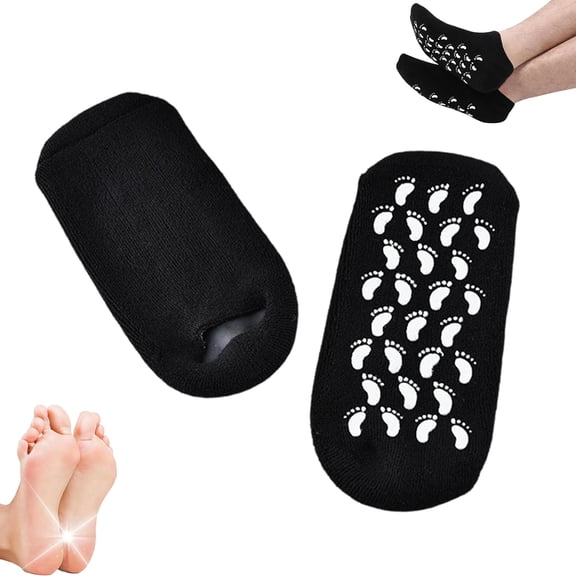 Moisturizing Gel Socks for Women, Gel Moisturizing Socks, SPA Gel Socks for Dry Cracked Feet, Softening Rough Feet Gel Lined Infused Lotion SPA Socks