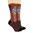 thumbnail image 2 of ThisWear Thanksgiving Accessories Turkey Face Socks Foodie Socks 2-Pair Novelty Crew Socks, 2 of 5