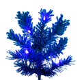 thumbnail image 2 of Vickerman 5.5' x 22" Flocked Turquoise Pencil Christmas Tree, Dura-Lit® Turquoise LED Mini Lights., 2 of 6