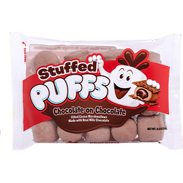 Stuffed Puffs ChocolateonChocolate, Chocolate Marshmallows Filled