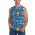 thumbnail image 1 of Fotbe Sailboat With Sailing Men's Camiseta sin Mangas Estampada para Hombres, Playera Casual para Gimnasio, Entrenamiento, Playa-Small, 1 of 7