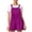 Purple, variant on Diufon Rompers for Women Cute Sleeveless Square Neck Button Short Jumpsuits Solid Color Pleated Overalls