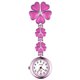 thumbnail image 1 of Reloj de bolsillo con clip para mujer, reloj de enfermera de cuarzo de aleación de zinc, reloj de solapa con forma de flor, reloj de bolsillo colgante, con cinco corazones en rosa, 1 of 6