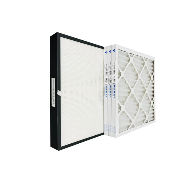 United Filter Compatible with Dri-Eaz HEPA500 (F321) (16x19x2.25) HEPA Air Filter Kit - 99.7% Efficiency - Industrial Air Scrubber HEPA filter for Remediation and Abatement Jobs