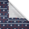 thumbnail image 4 of Ambesonne Navy Blue Valance Pack of 2, Nautical Borders, 54"X12", Red White Dark Blue, 4 of 5