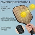 thumbnail image 4 of Pickleball Paddles Set Of 1, Fiberglass Surface, Wood Grain Print, 1 Paddle, 2 Balls & Bag, 4 of 5