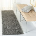 thumbnail image 3 of SAFAVIEH August Sophia Solid Plush Shag Area Rug, Grey, 2' x 7', 3 of 8
