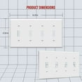 thumbnail image 3 of ENERLITES 4-Gang Toggle Light Switch Wall Plate, Standard Size, 4.50" x 8.19", Unbreakable Polycarbonate Thermoplastic, 8814-W, White, 3 of 3