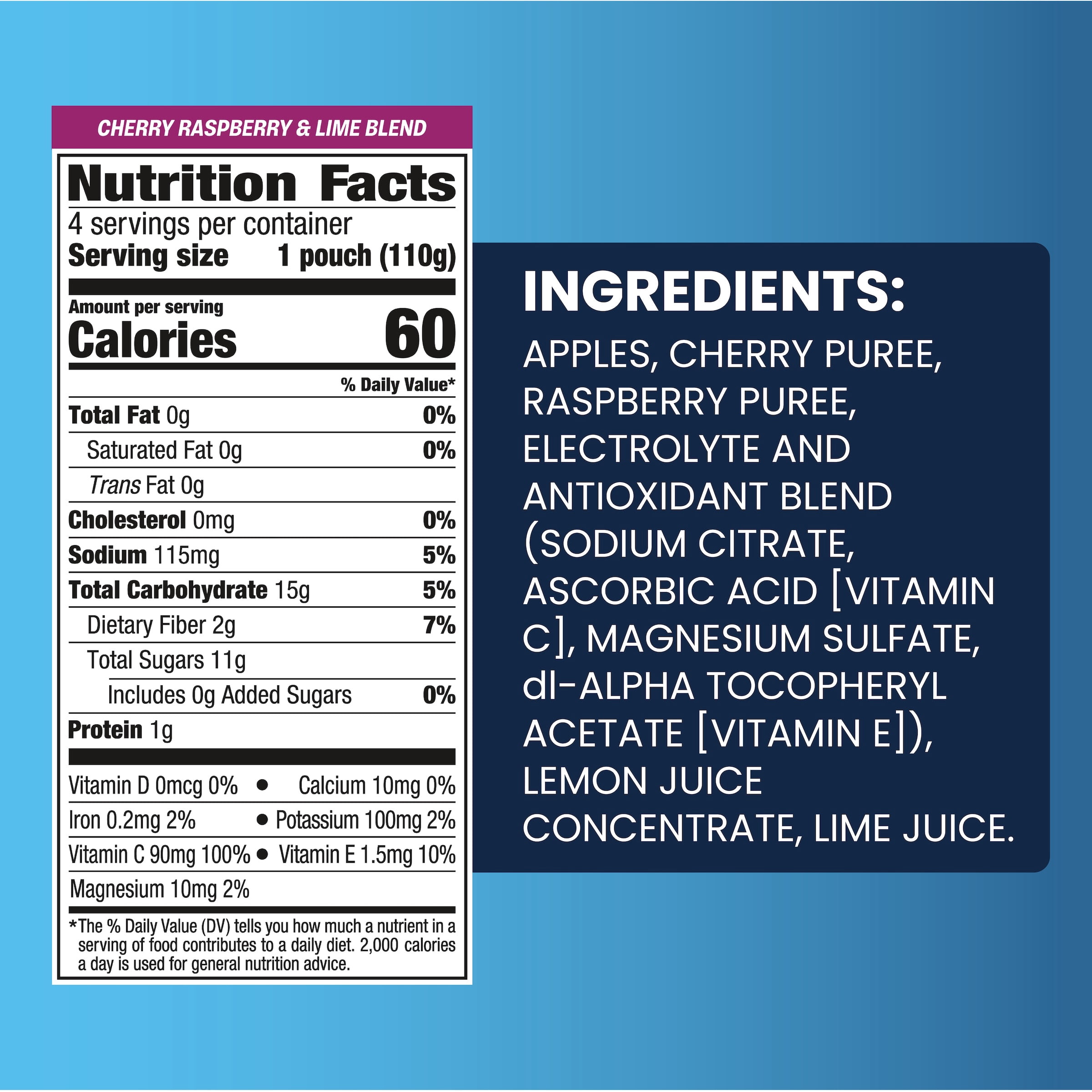 (9 pack) GoGo squeeZ Active Electrolyte No Sugar Added Cherry Lime Raspberry Fruit Blend Pouches, 3.9 oz (4 Pack)