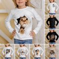 thumbnail image 2 of Ropa para niños de 8 a 14 años, linda camiseta de otoño 2023, informal, con estampado de manga larga, camisetas blancas de moda, ropa para niñas, 2 of 5