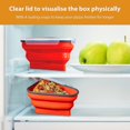 thumbnail image 4 of Portable Foldable Triangle Pizza Packed Lunch Box Kitchen Tool Storage Container Silicone Slicer, 4 of 5