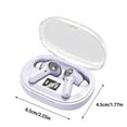 thumbnail image 3 of Earbuds Wireless, Hwkond In-Ear Bluetooth Headset Dazzling Colourful Lights Sweatproof Bluetooth 5.3 Ultra Long Standby Headset, Purple, Up to 60% Off, 3 of 8