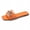 Orange, variant on New Fashion Gold Metal Chain Ladies Flat Slides Slippers Outdoor Sandalias Mujer Beach Footwear Women PU Casual Shoes Sandals - Black - 8"