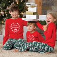 thumbnail image 3 of Conjunto de pijamas navideños para niños y adultos, ropa de dormir familiar con estampado, para mamá y papá, 3 of 4