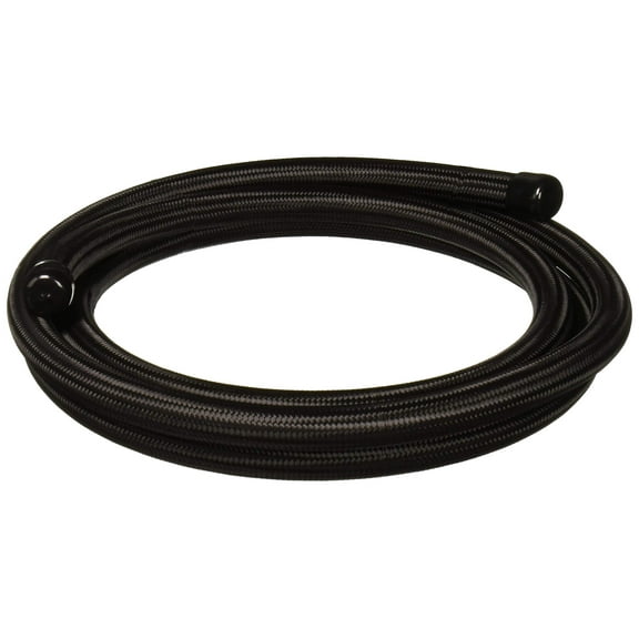 10FT ROLL OF BLACK NYLON BRAIDED FLEX HOSE AN SIZE:10 HOSE ID:0.56IN