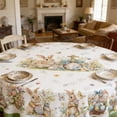 thumbnail image 2 of Round Easter Tablecloth Polyester Waterproof Stain Resistant Table Cover 152Cm for Easter Holiday Party Dining Room Kitchen, 2 of 7