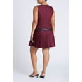 thumbnail image 2 of ELOQUII Women's Plus Size Pleated Mini Dress With Belt, 2 of 2