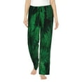 thumbnail image 2 of Lsque Green Leave Fern Print Women's Pajama Pants, Lounge Pant - Comfortable Home Wear,Elastic Waistband, Stylish Design-XX-Large, 2 of 9