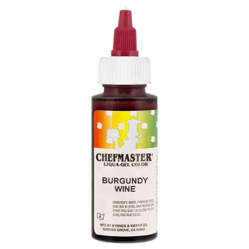 Chefmaster by US Cake Supply 2.3oz Burgundy Wine Liqua-Gel Cake Food Coloring