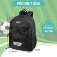 thumbnail image 5 of WOLT Mesh Black Soccer Bag Backpack with Shoe and Ball Compartments for Boys Ball Equipment Bag, 5 of 9